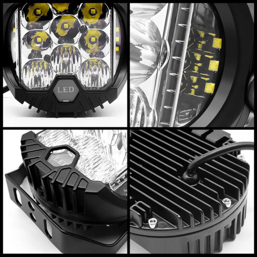 Proiector led cu lumina de zi galbena ,12v-24v , 280w alb 6000k - Img 3