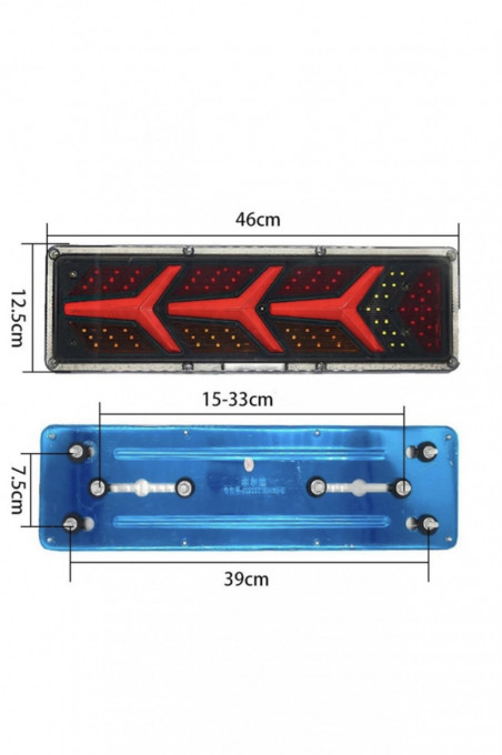 set 2 lampi led cu neon si semnalizare dinamica 12V-24v - Img 5
