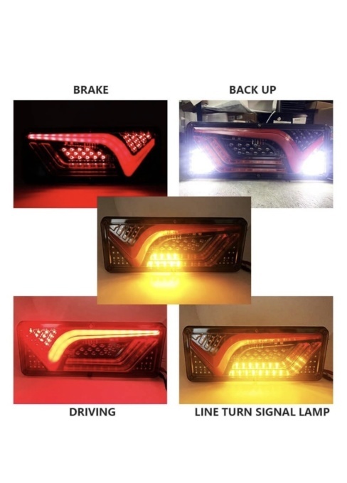 set 2 lampi led cu semnalizare dinamica 12v-24v 330mm x 130mm - Img 5