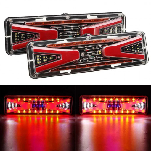 set 2 lampi led cu semnalizare dinamica 12v-24v 33cm x 13cm - Img 2