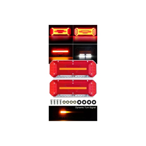 set 2 lampi led cu semnalizare dinamica 12v-24v 34,5cm x 13 cm - Img 3