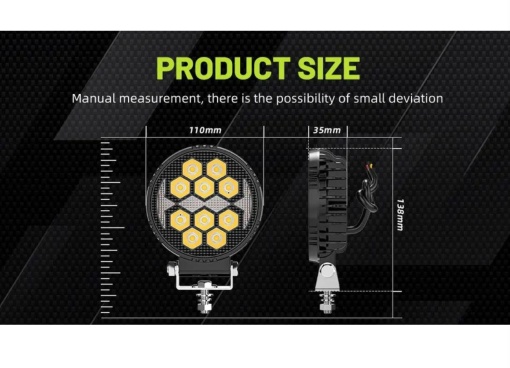 Proiector led cu lumina de zi galbena , 125w , 12v-24v - Img 2