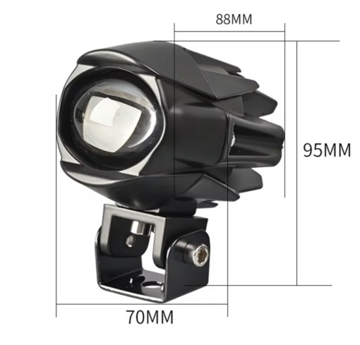Proiector led cu lupa ,12v 24v Lumina alba 6000k - Img 3