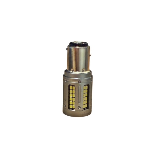 Set 2 becuri 2 faze p21/5w BAy15d 84SMD Canbus 12V-24V nonpolar Lumina alba - Img 2