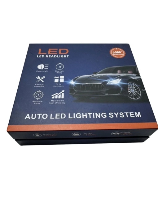 Set 2 leduri h7 lumina alb rece 6000k , 12v, 380w, 18.000lm, canbus + LEDURI POZITIE SAU NUMAR GRATIS - Img 2