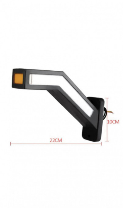 Set 2X Lampi Gabarit, LED, Neon Efect, semnalizare Dinamica, 3 Functii, 12-24V, 22 cm - Img 2