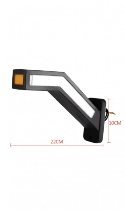 Set 2X Lampi Gabarit, LED, Neon Efect, semnalizare Dinamica, 3 Functii, 12-24V, 22 cm - Img 2