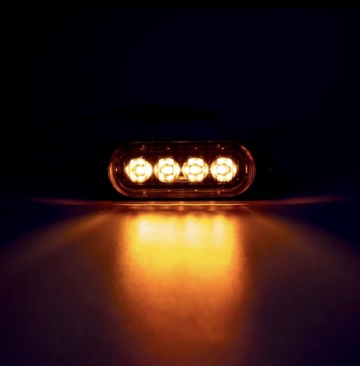 Lampa gabarit cu flash(fir separat) 12v-24v , lumina galbena, 5+1 GRATIS - Img 2