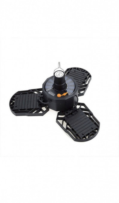 Lampa solara 30w cu brate pliabile, carlig de prindere si telecomanda - Img 3
