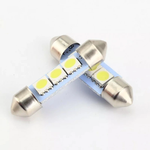 Leduri 39mm 3 smd alb 12v set - Img 2