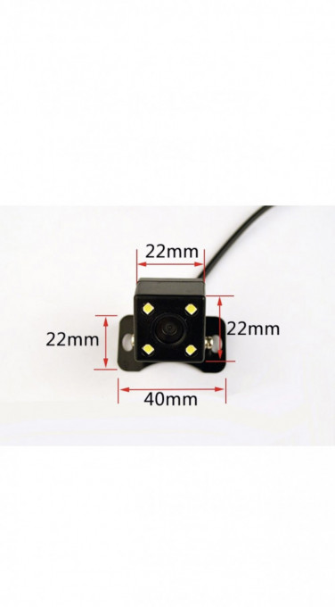Mini camera auto pentru marsalier cu 4 leduri, filmare HD, functie nightvision, compatibila navi - Img 3