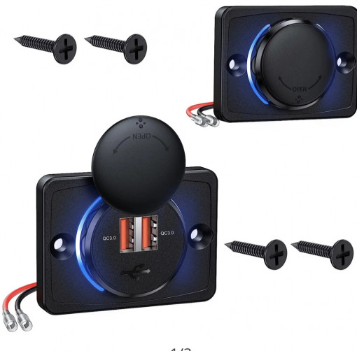Panou cu mufa USB 12v-24v