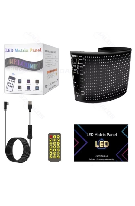 Panou flexibil DEVIL EYES programabil,display RGB ,control aplicatie CU USB, 1,5m - Img 2