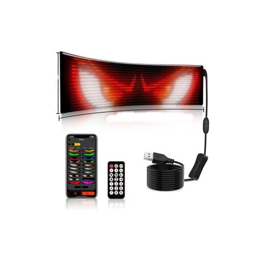 Panou flexibil MATRIX programabil,display RGB ,control aplicatie CU USB, 60cm X 12 cm