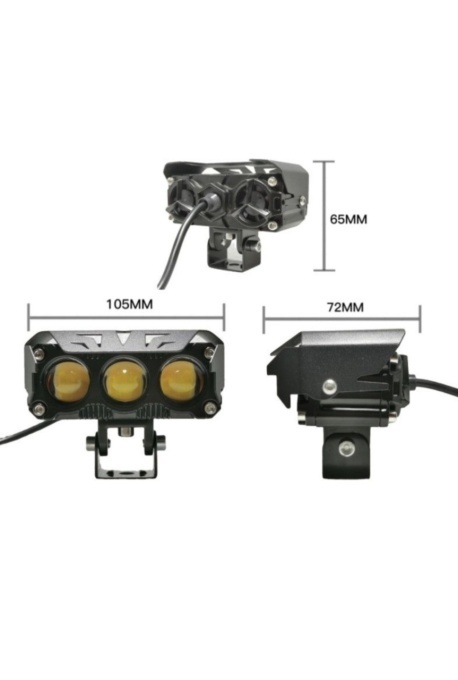 Proiector led cu 3 lupe ,12v 24v Lumina alba 6000k - Img 2
