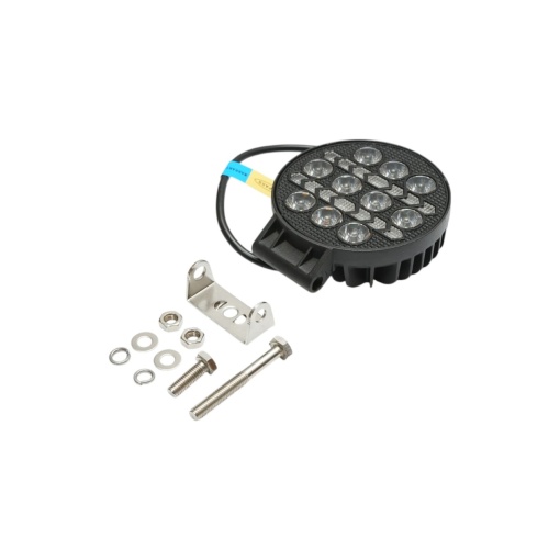 Proiector rotund LED cu DRL 9-80V, 76W, alb-galben, carcasa aluminiu - Img 2
