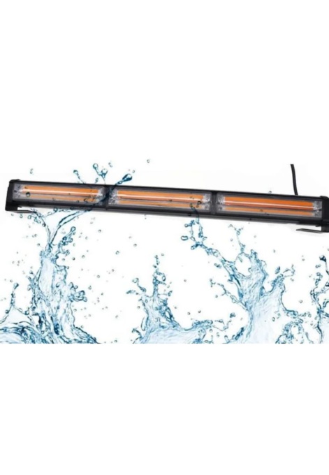 Rampa stroboscpica profesionala, cu mufa bricheta si controler 12v-24v, 3 module cob, L=45 cm - Img 3