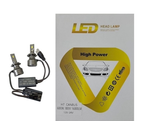 Set 2 leduri v68 canbus, 180w, 6000k, 16.000 LM