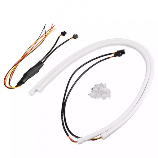 Banda led drl alb + semnal dinamic 30 cm - Img 3