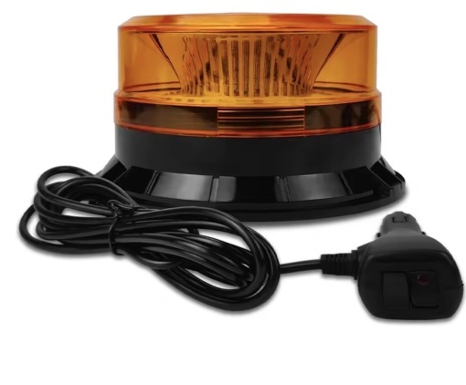 Girofar led efect de roatie, 12v-24v, cu magnet si mufa de bricheta, lumina galbena, - Img 3