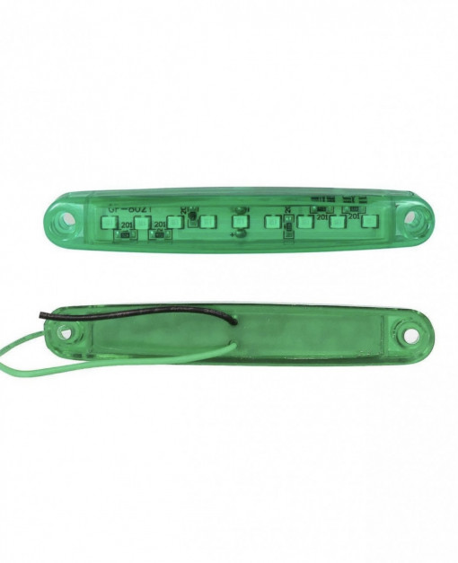 Lampa de gabarit 12v-24v, verde 9 smd slim, 5+1 GRATIS - Img 2