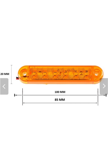 Lampa Laterala cu Led, lumina portocalie, Gabarit, 12V -24V, 6 SMD, Resistenta La Apa, 5+1 GRATIS - Img 3