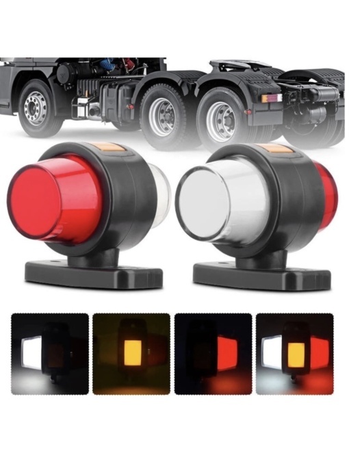 Set 2 lampi de semnalizare, Neon effect, 12V-24V cu trei fete luminoase - Img 2