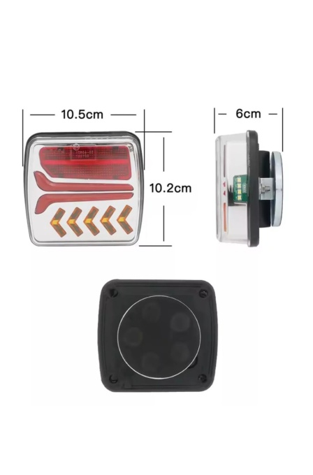 Set 2 lampi stop LED auto wireless, fixare magnetica, 12-24V, fara fir - Img 4