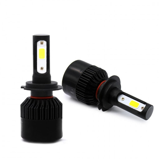 SET 2 LEDURI black edition CU VENTILATOR, 60W, 7400LM 12-24v ALB 6000K COMPATIBIL h11 - Img 2