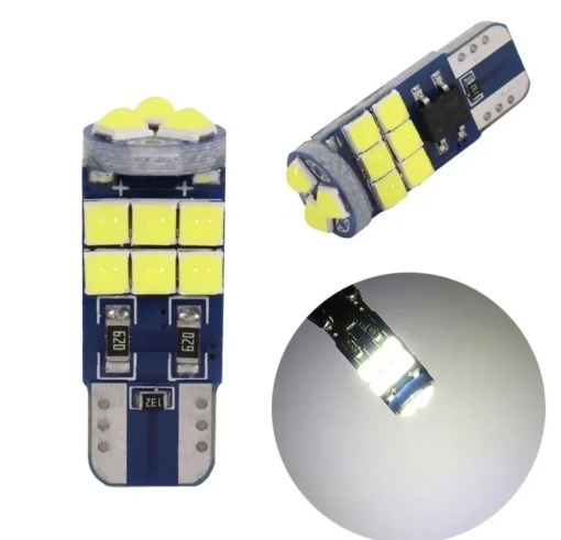 Set 2 leduri t10 w5w, canbus,lumina alba 6000k - Img 2