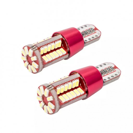 set 2 Leduri T10 w5w lupa, canbus 12v non polar 6000k - Img 8