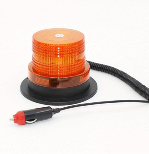 Girofar led 12v-24v cu magnet si mufa bricheta -Rosu, portocaliu sau albastru - Img 3
