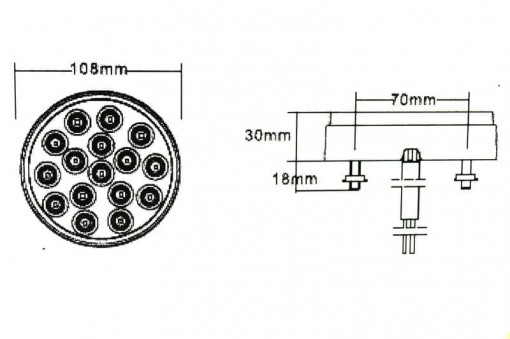 Lampa led Lumina: GALBENA Voltaj: 12v-24V Rezistenta la apa: IP66 - Img 2