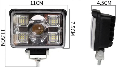 Proiector led cu 2 faze 56w ,12v-24v, lumina alba 6000k - Img 3