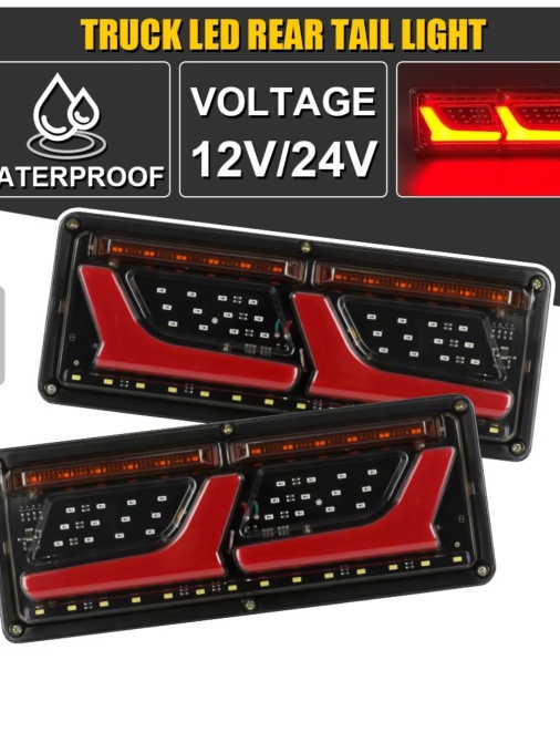 set 2 lampi led cu semnalizare dinamica 12v-24v, 33cm x 13cm - Img 2