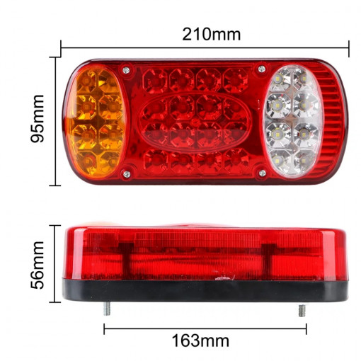 Set 2 lampi led pentru remorca/camion, 12v_24v - Img 2