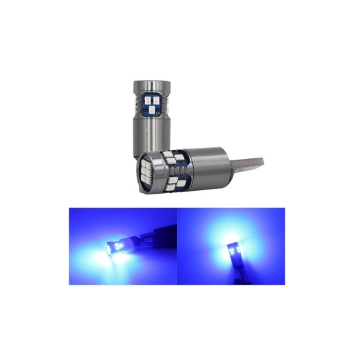 set 2 leduri t10 w5w, 18 led ,canbus, 12v, alb,rosu, galben sau albastru, - Img 5