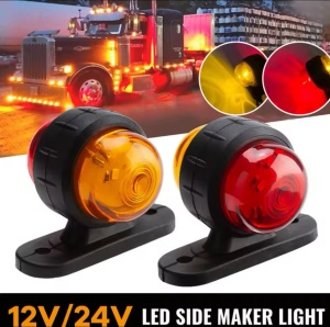 Lampa de gabarit cu LED rosu /galben , 12-24V, 5+1 GRATIS