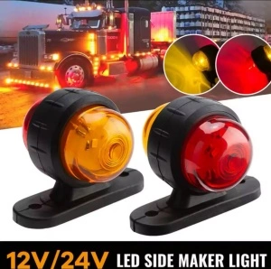 Lampa de gabarit cu LED rosu /galben , 12-24V, 5+1 GRATIS