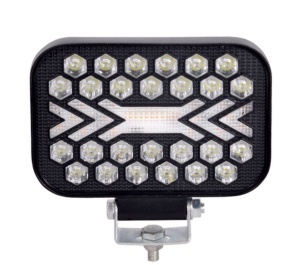Proiector LED cu DRL 9-80V, alb-galben, carcasa aluminiu IP67