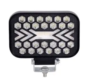 Proiector LED cu DRL 9-80V, alb-galben, carcasa aluminiu IP67