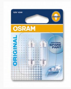 Set 2 becuri 12V C10W original OSRAM-41mm