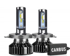 SET 2 LEDURI H4 SUPER CANBUS , 100W,12.000LM 12V-24V ALB 6000K, + LEDURI POZITIE SAU NUMAR GRATIS