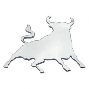 emblema metalica cromata Taur