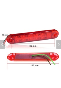 Lampa laterala cu 12 smd pentru gabarit, rosu, 12v-24v, 5+1 GRATIS