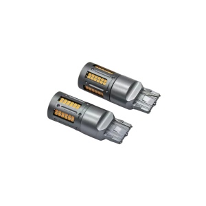 Set 2 becuri o faza T20 84SMD Canbus 12V-24V nonpolar lumina galbena