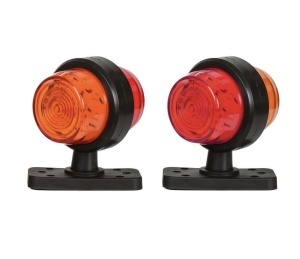 Set 2 lampi LED de semnalizare 12V-24V galben-rosu