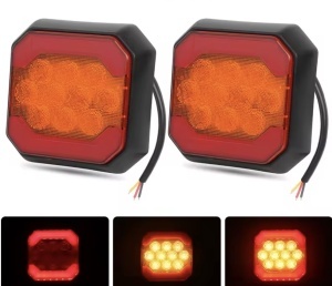 Set 2 Lampi stop LED patrate 12-24V
