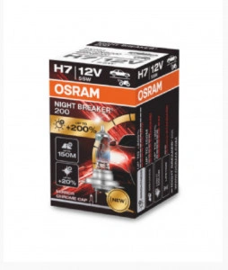 Bec 12V H7 55 W night breaker +200% OSRAM
