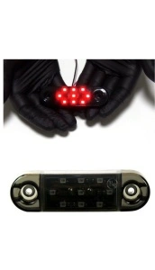 Lampa de gabarit 9 smd geam fumuriu lumina Rosie 12v-24v, 5+1 GRATIS